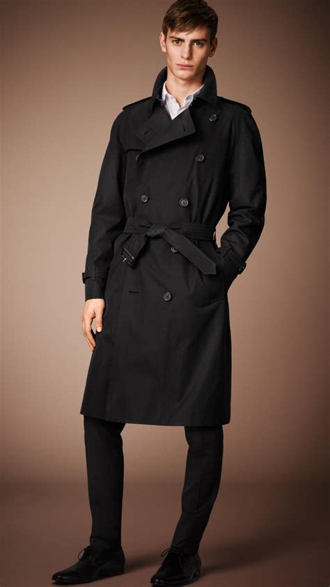 burberry trench coat black men's.